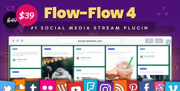 Flow-Flow v4.6.1 – WordPress Social Stream Plugin